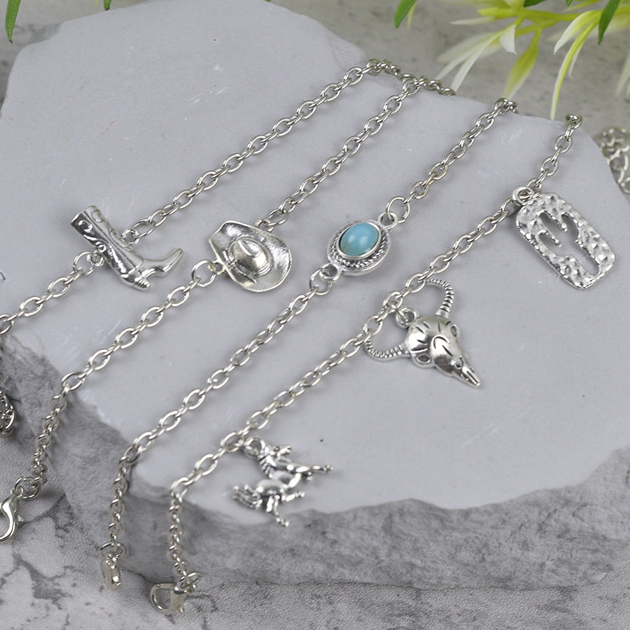 Wholesale Retro Western Cowboy Style Set Bracelet